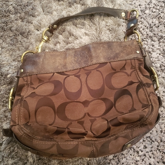 Coach 12657 Chocolate Brown Canvas Bag - Picture 1 of 9